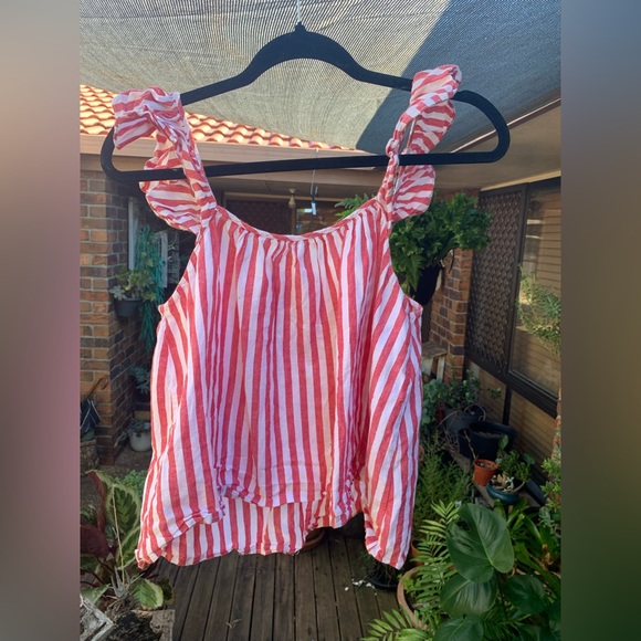 ▫️host pick▫️Zara ruffle embroidered tassels crop top - Picture 8 of 9